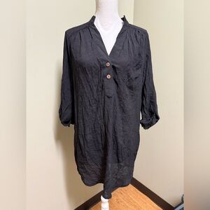 Black swimsuit cover-up